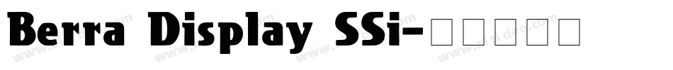 Berra Display SSi字体转换